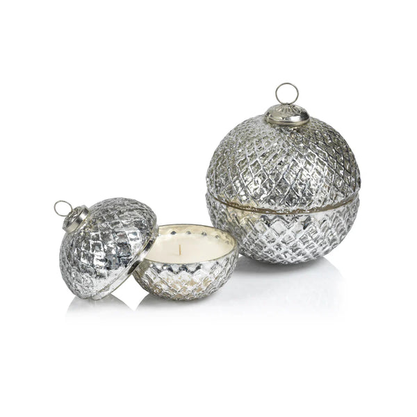 BEEHIVE ORNAMENT SCENTED CANDLE SILVER - SIBERIAN FIR