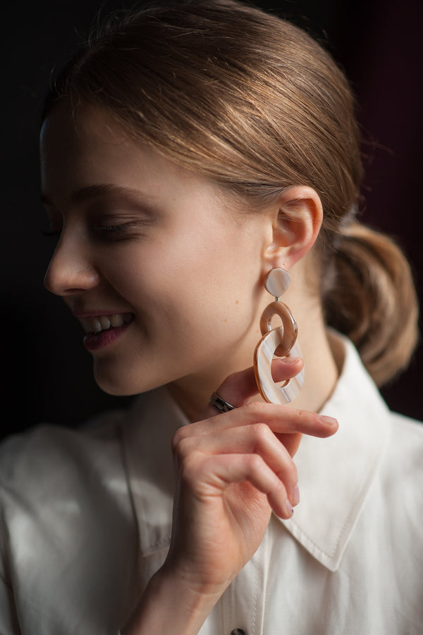 ALLA Earrings in Beige