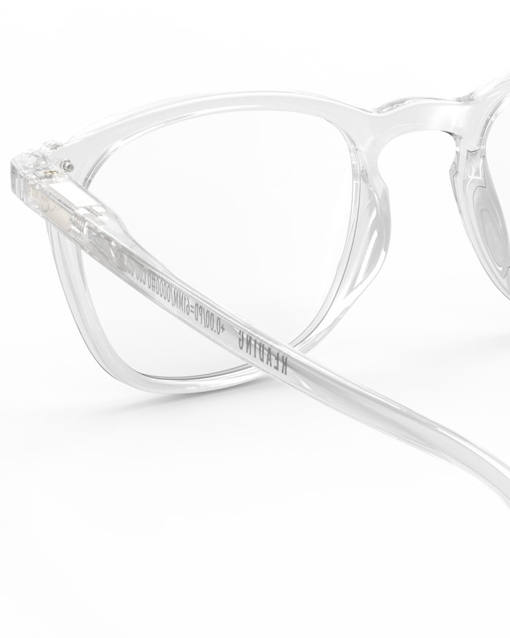 READING GLASSES #E CRYSTAL