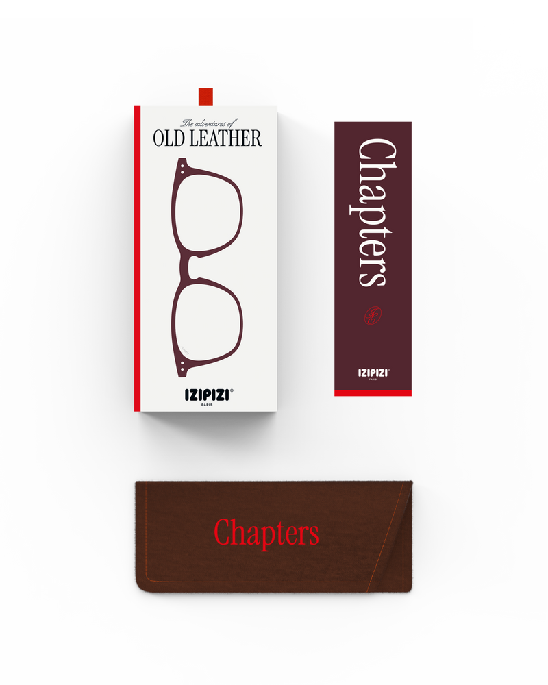 READING GLASSES #E OLD LEATHER