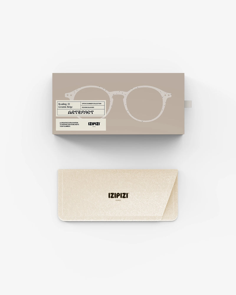 READING GLASSES #D CERAMIC BEIGE