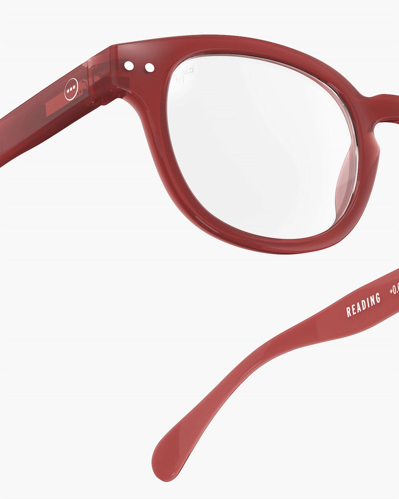 READING GLASSES #C CARMINE RED