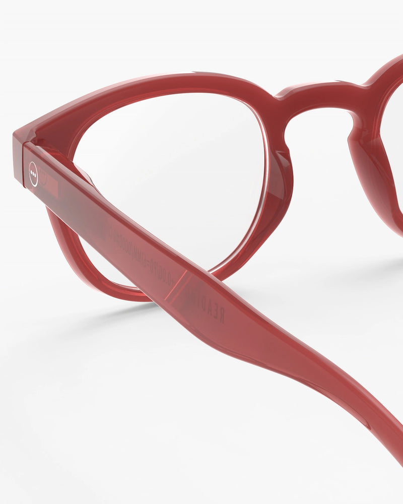 READING GLASSES #C CARMINE RED