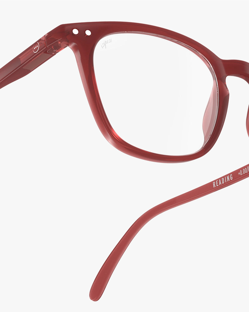 READING GLASSES #E CARMINE RED
