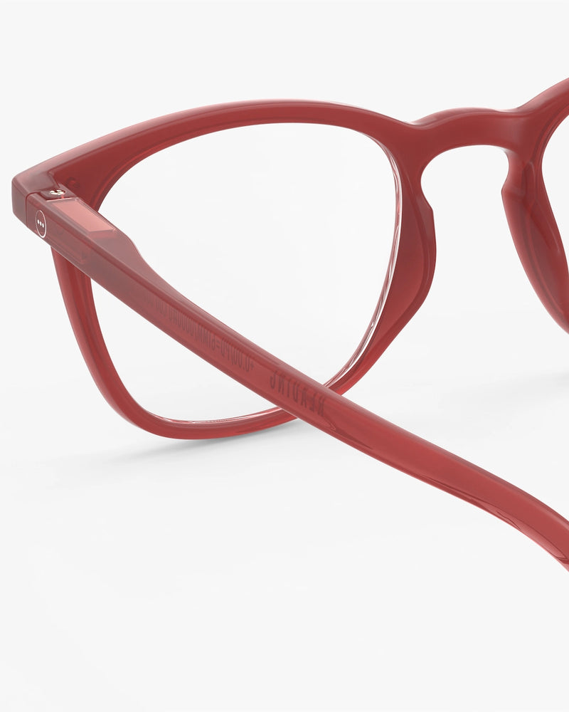 READING GLASSES #E CARMINE RED