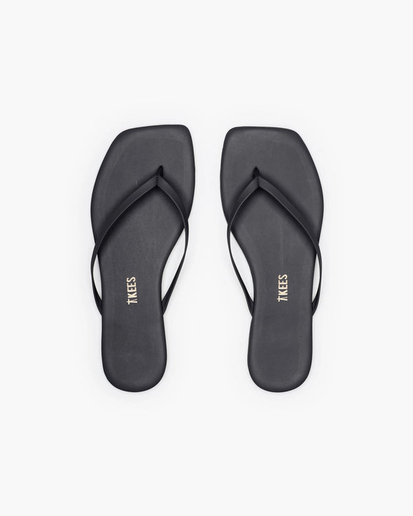 Flip Flops - Square Toe Lily - Black