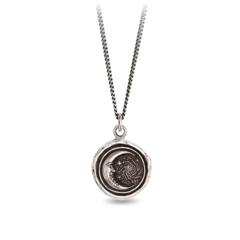 STERLING SILVER TALISMAN NECKLACE - TRUST THE UNIVERSE 18