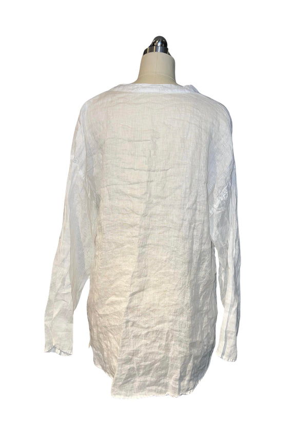 SUSIE LINEN BLOUSE in White