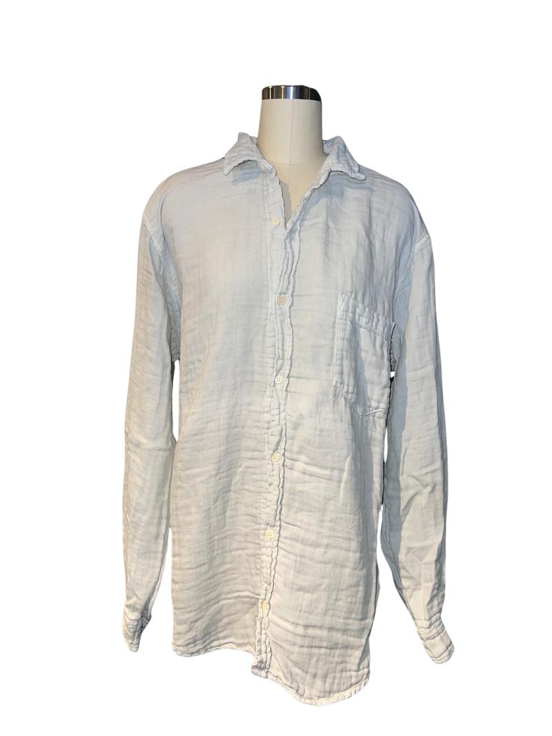 JOSS COTTON BOYFRIEND SHIRT in Smoke