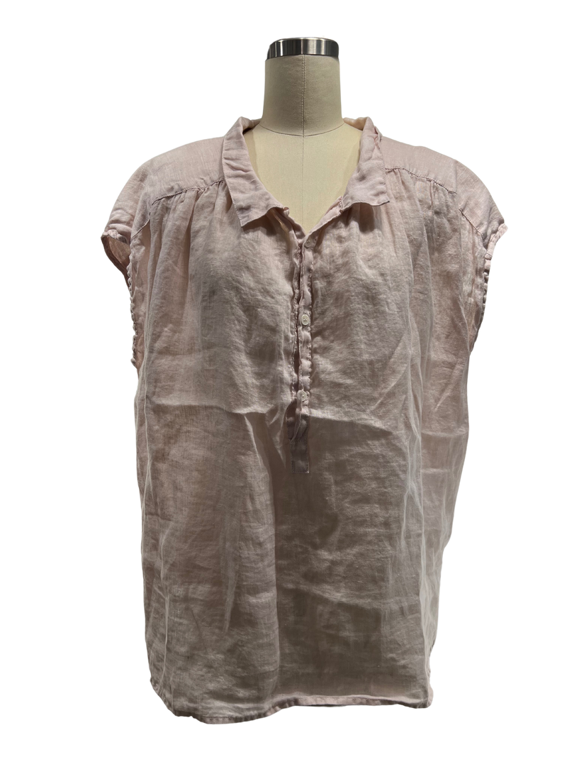 CLAIRE LINEN SHIRT in Peony