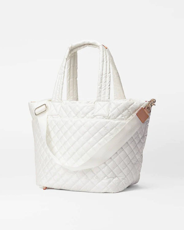 MZ Wallace Quilted Metro Tote Large Plaid — bows & sequins
