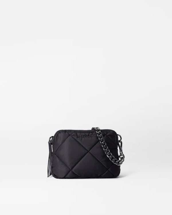SMALL QUILTED BOWERY CROSSBODY in BLACK