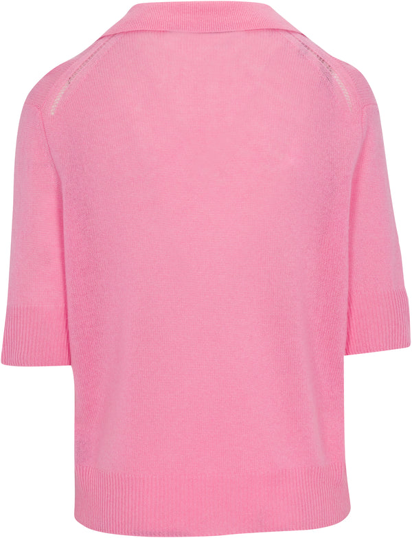 CINZIA CASHMERE POLO SHIRT - PRIMROSE