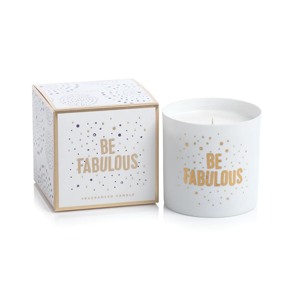 PORCELAIN SCENTED CANDLE JAR - BE FABULOUS