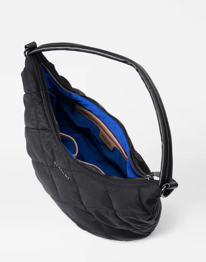 LARGE QUILTED BOWERY SHOULDER BAG in Black