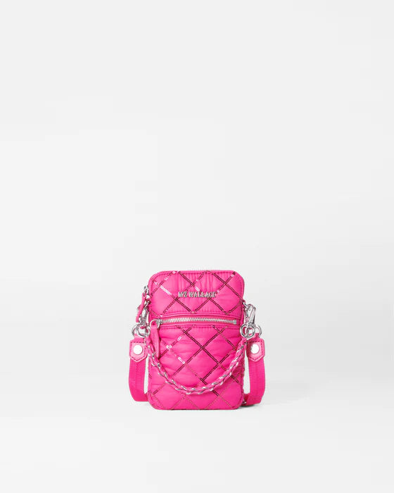 MICRO CROSBY in Bright Fuchsia with Sequin