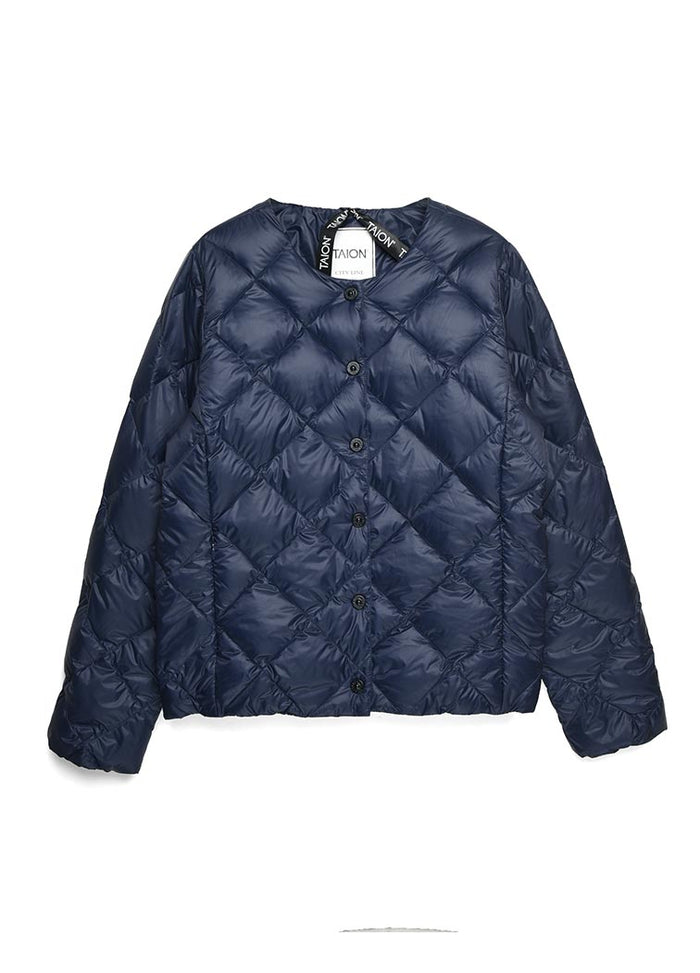 CITY CREW NECK DOWN JACKET Navy ONE 2 ONE ONLINE