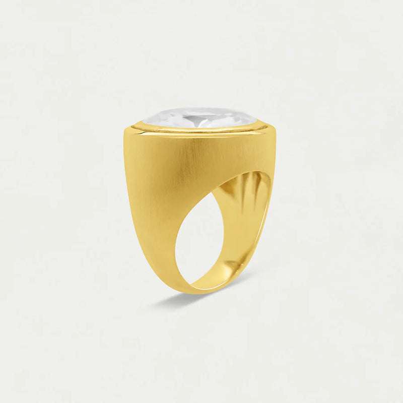 SIGNET RING GOLD with MOONSTONE
