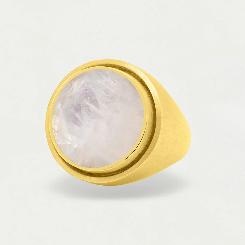 SIGNET RING GOLD with MOONSTONE