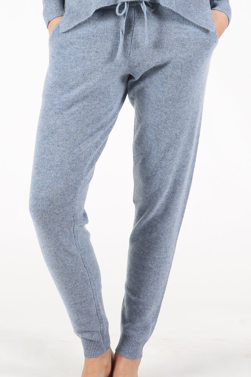 HAILEY CASHMERE JOGGERS - CHAMBRAY