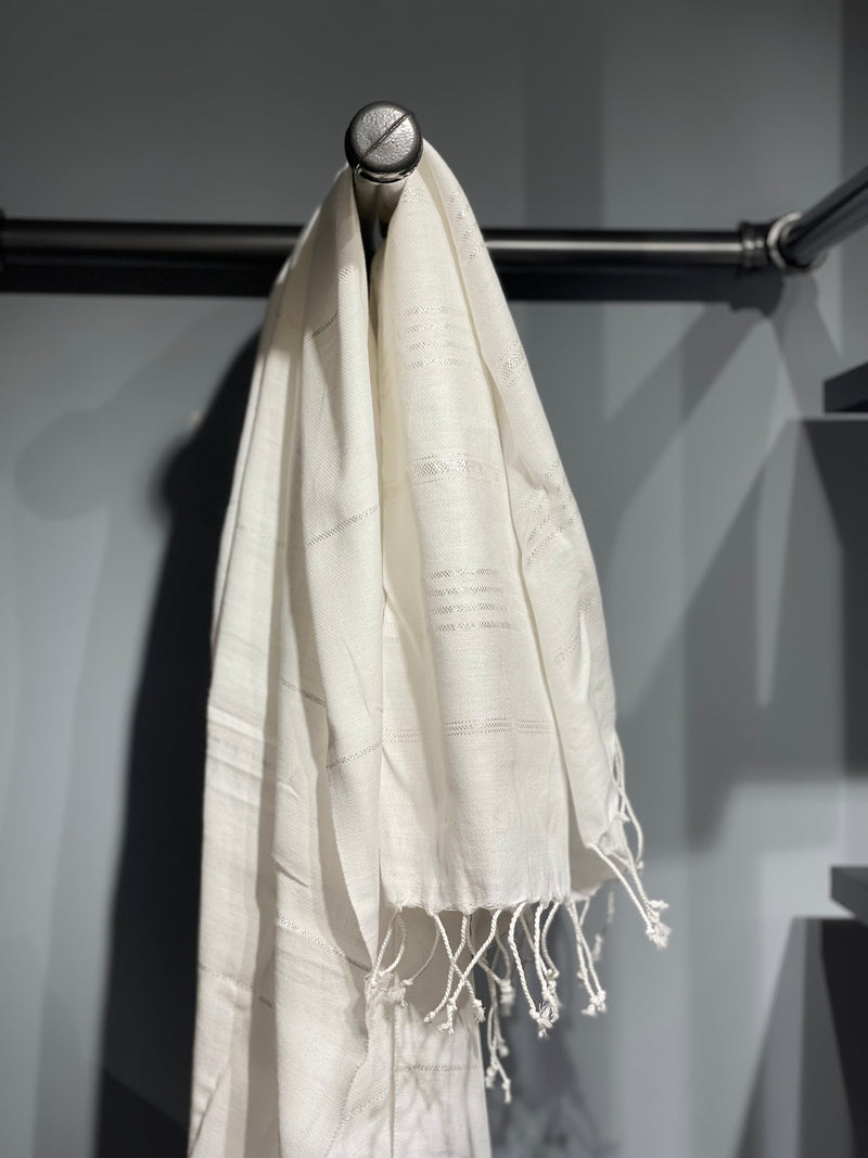 DOUBLE COLOR SULTAN PESHTEMAL - WHITE/SILVER