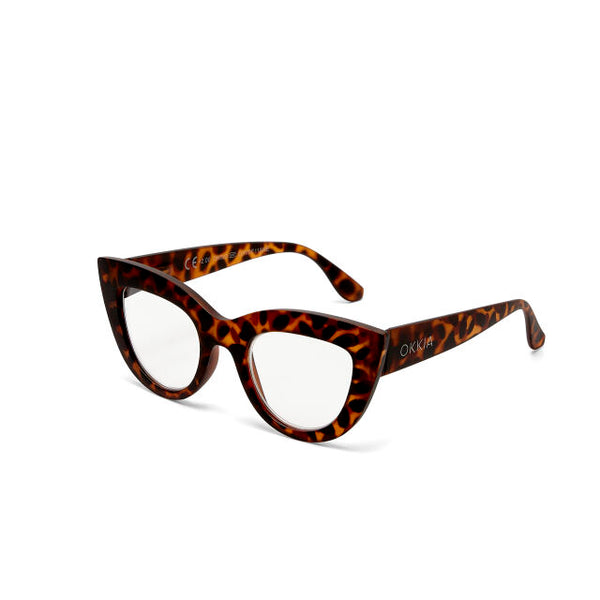 0961 Claudia Reading Glasses 2.0 Tortoise Square Concave Readers NWT Claudia 2.75 Grey and Black Tortoise Reading Glasses Square  main image 4