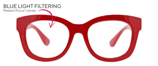 CENTER STAGE RED READERS WIHT BLUE LIGHT FILTER