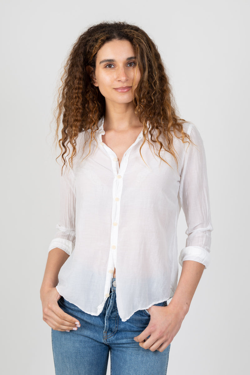 ROMY COTTON SILK SHIRT in White