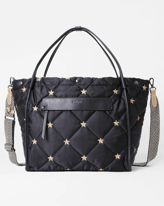 QUILTED MADISON SHOPPER in Black Air Star