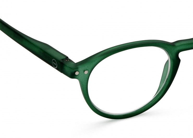 READING GLASSES #A GREEN CRYSTAL