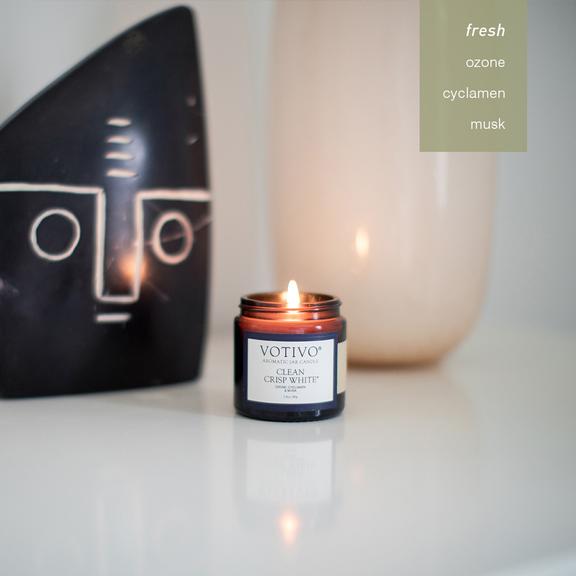 CLEAN CRISP WHITE JAR CANDLE 2.8OZ