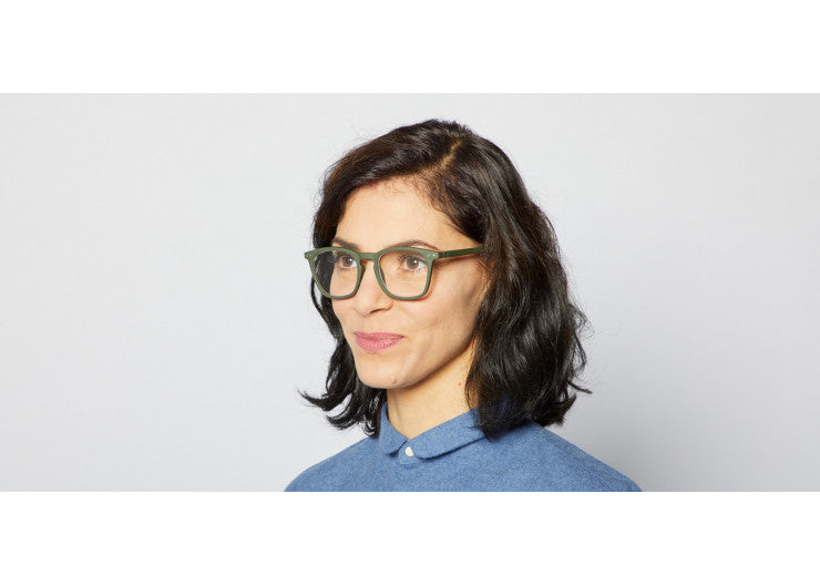 READING GLASSES #E KAKI GREEN