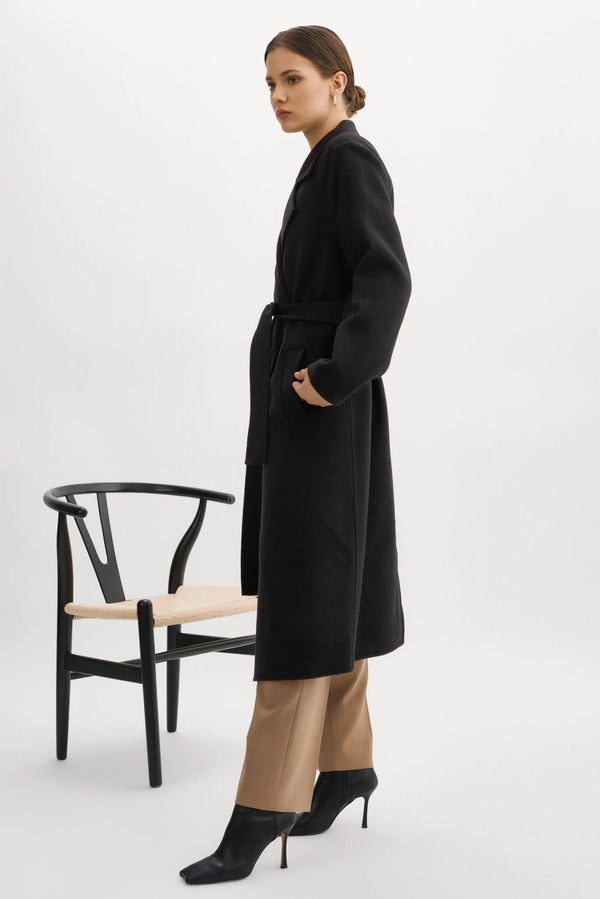 VANESSA WOOL COAT - BLACK