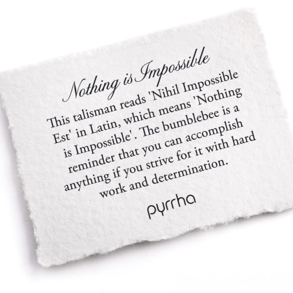STERLING SILVER TALISMAN NECKLACE - NOTHING IS IMPOSSIBLE