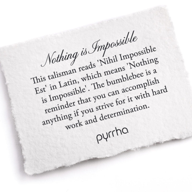 STERLING SILVER TALISMAN NECKLACE - NOTHING IS IMPOSSIBLE