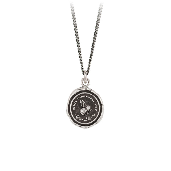 STERLING SILVER TALISMAN NECKLACE - NOTHING IS IMPOSSIBLE
