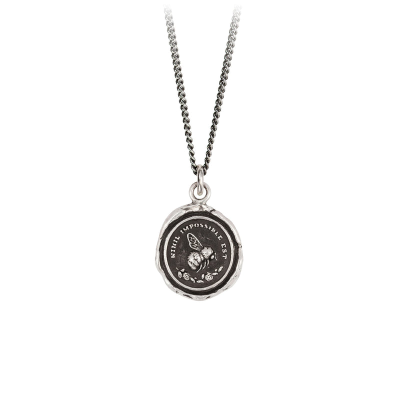 STERLING SILVER TALISMAN NECKLACE - NOTHING IS IMPOSSIBLE