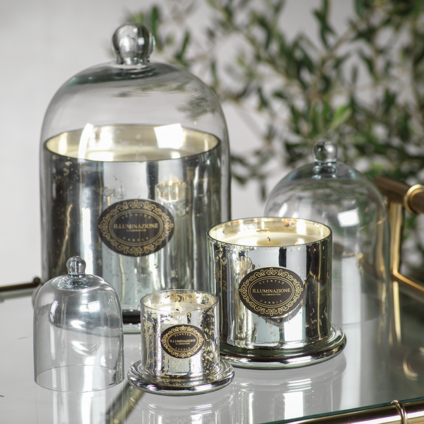 DOME CANDLE: ANTIQUE SILVER - FRENCH RED CURRENT